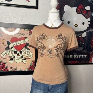 Wrangler Graphic Ringer Baby Tee